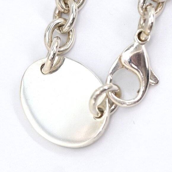 Tiffany & Co. Return to Oval Necklace 16" Silver 925 Auth w/Bag #3676 - Picture 4 of 6